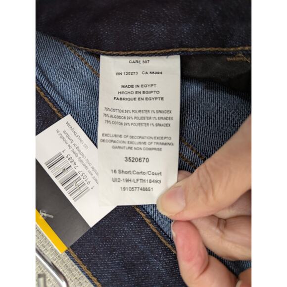 Lee Blue Jeans Size 16 Short Mid Rise Straight Leg Regular Fit NWT -0625D165 - Picture 3 of 9